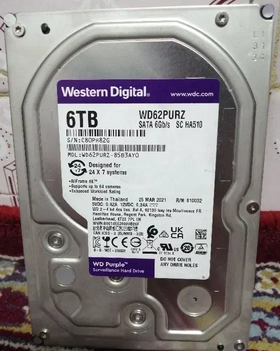 هارد 6ترا درحد آک|قطعات و لوازم جانبی رایانه|قم, سید معصوم|دیوار