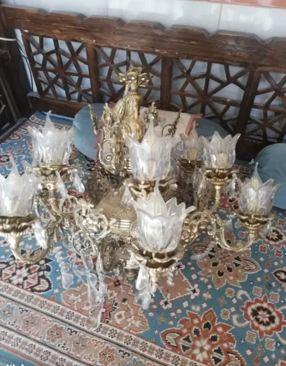 لوستر برنز|لوستر و چراغ آویز|قم, تولید دارو و یخچال|دیوار