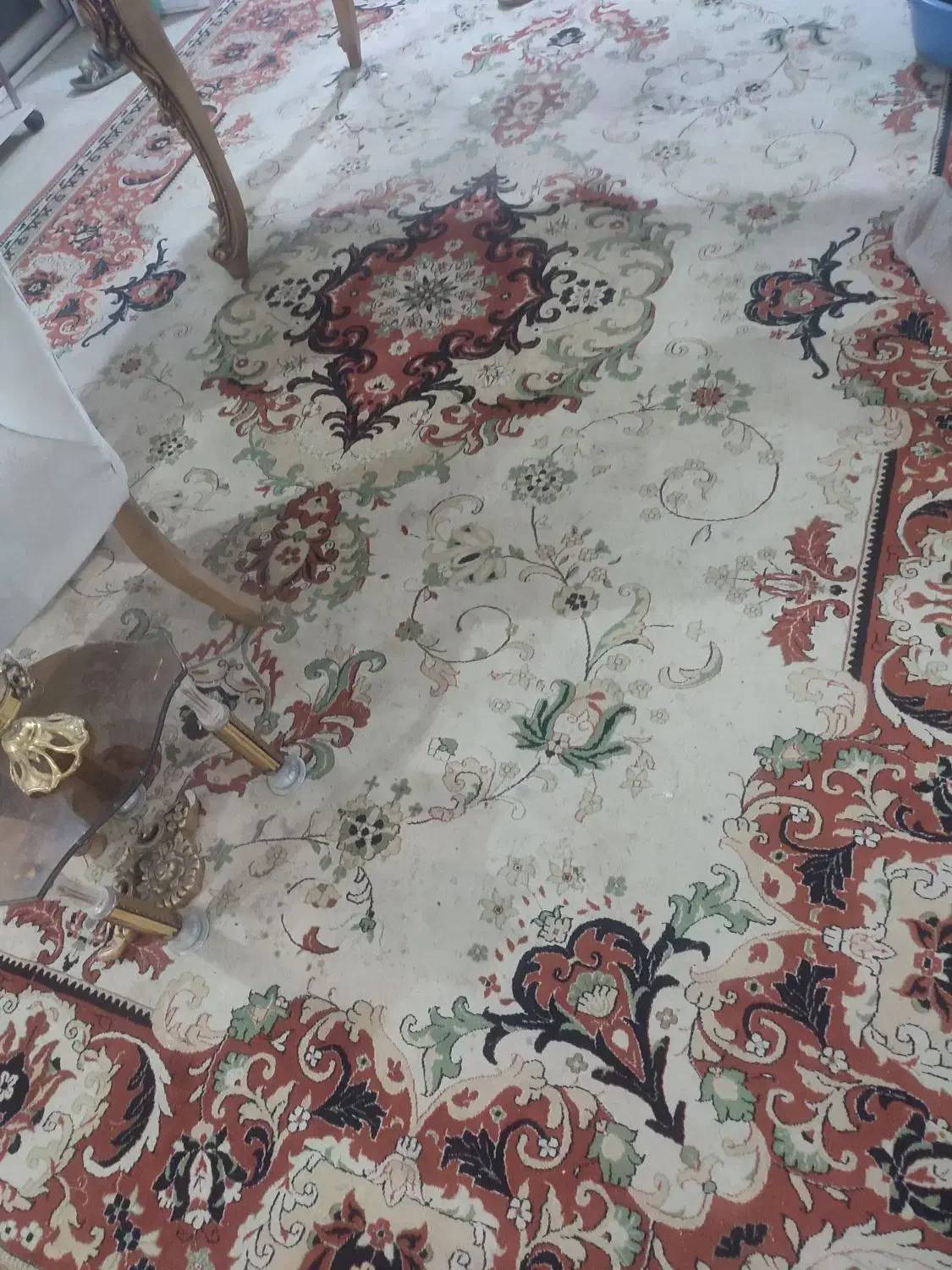 فرش ۱۲متری وکناره۴متری ست وباهم طرح دستباف|فرش|کرمانشاه, |دیوار