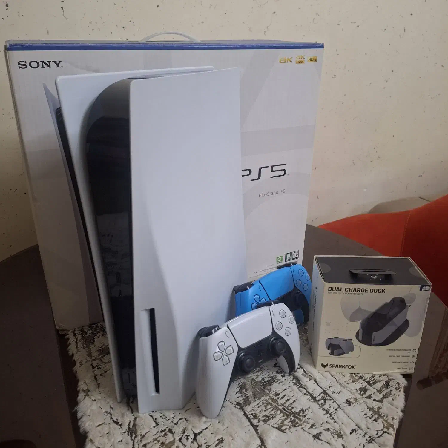 PS5 Standard + دو دسته با پایه شارژر|کنسول، بازی ویدئویی و آنلاین|تهران, خواجه نظام الملک|دیوار