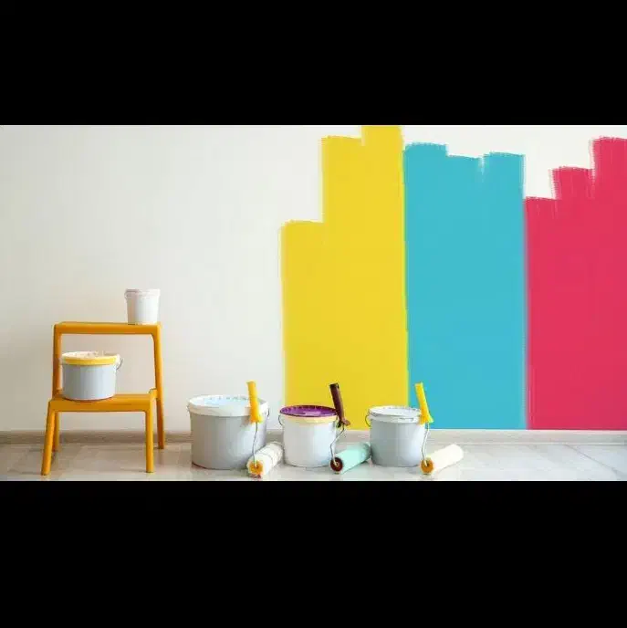 رنگ کاری رنگاری ساختمان . الیاف و پتینه|خدمات پیشه و مهارت|قم, دروازه چوبی|دیوار