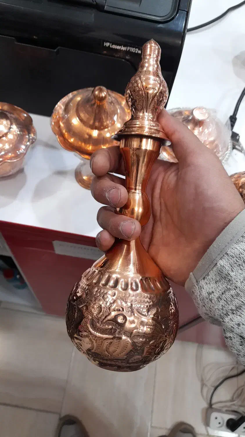 جام بلند مس|کلکسیون اشیاء عتیقه|محمدشهر, ولدآباد|دیوار