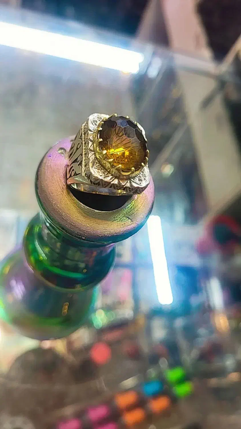 انگشتر سترین رکاب نقره  ۸تا الماس تاج برنجی|جواهرات|مشهد, رستگار|دیوار