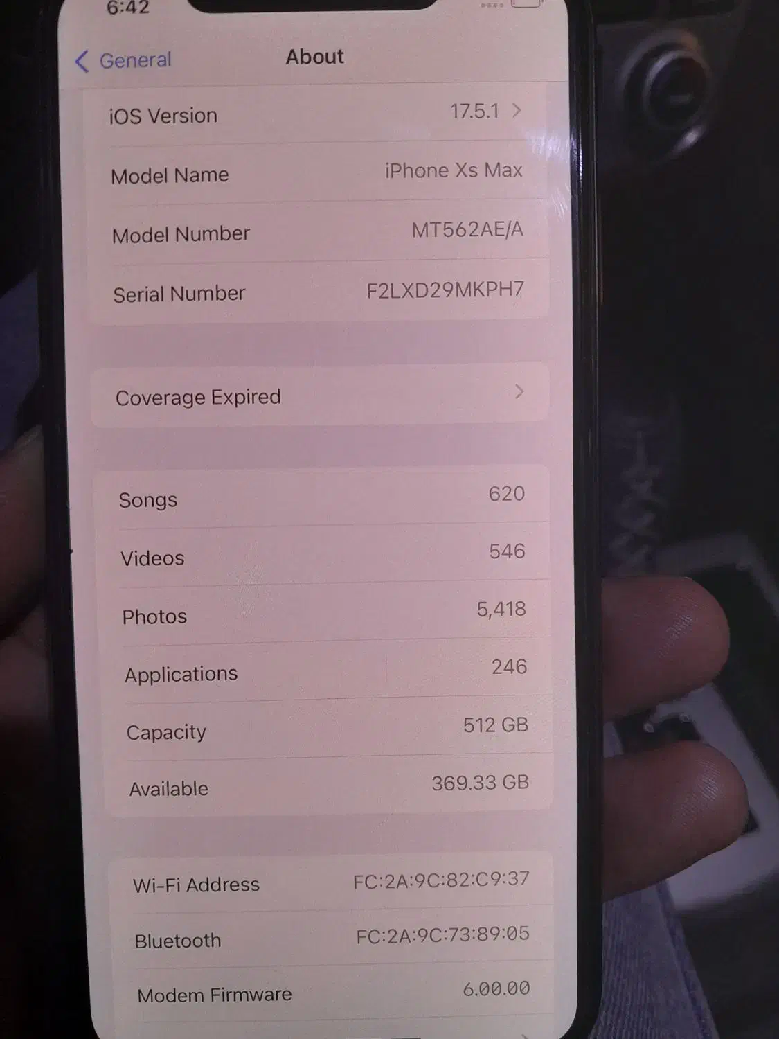 ایفون ایکس اس مکس ۵۱۲ در حد نو|موبایل|کرمان, |دیوار