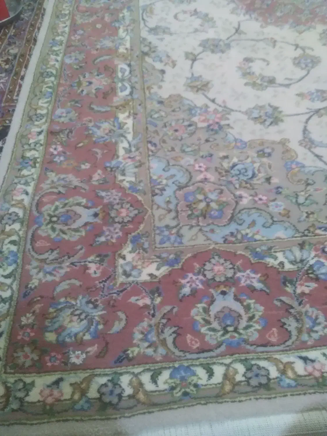 جفت فرش گل ابریشم دستباف کاشان|فرش|کاشان, یحیی آباد|دیوار