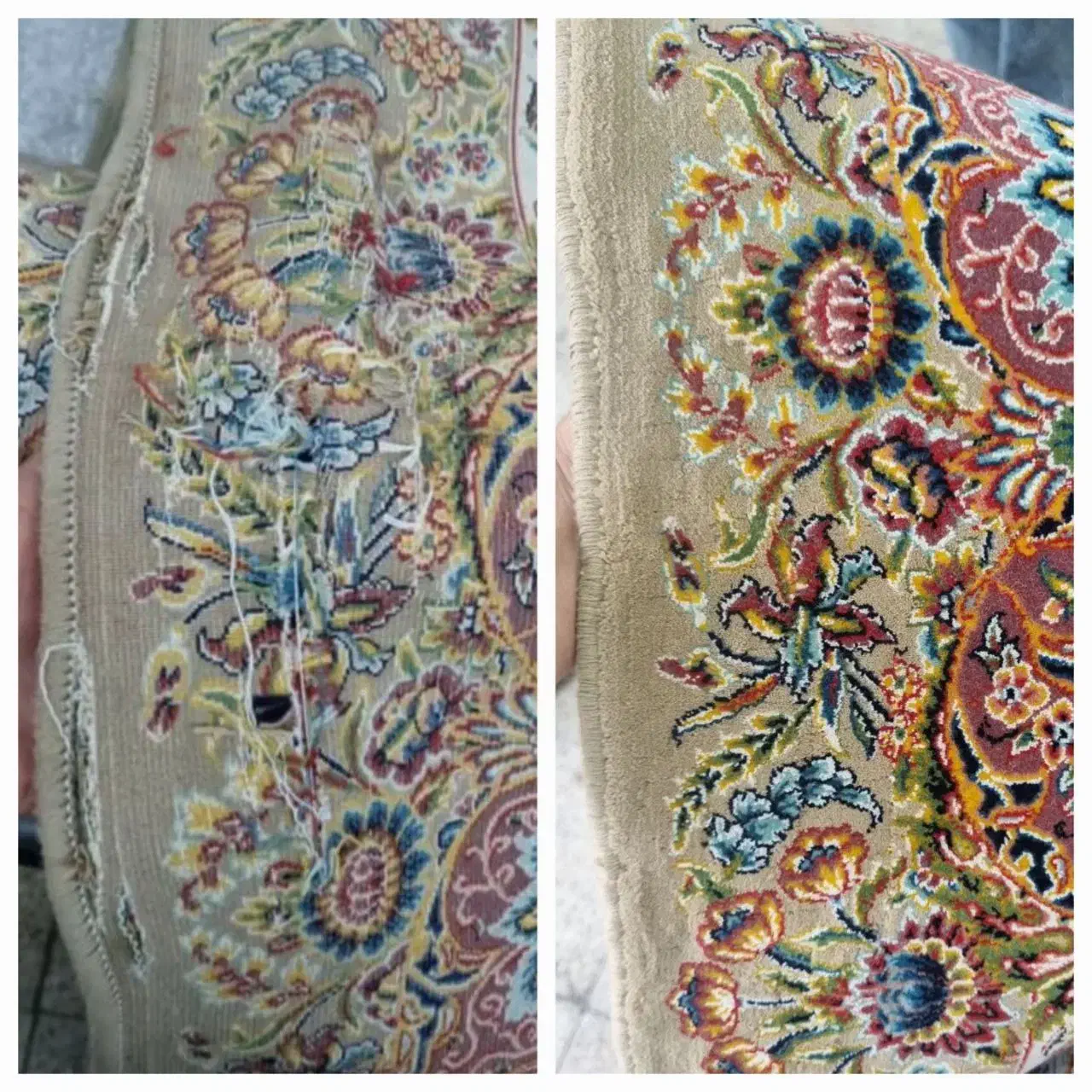 رفو و تعمیرات تخصصی فرش(لبه دوزی،ریشه)|خدمات پیشه و مهارت|رشت, فلسطین|دیوار