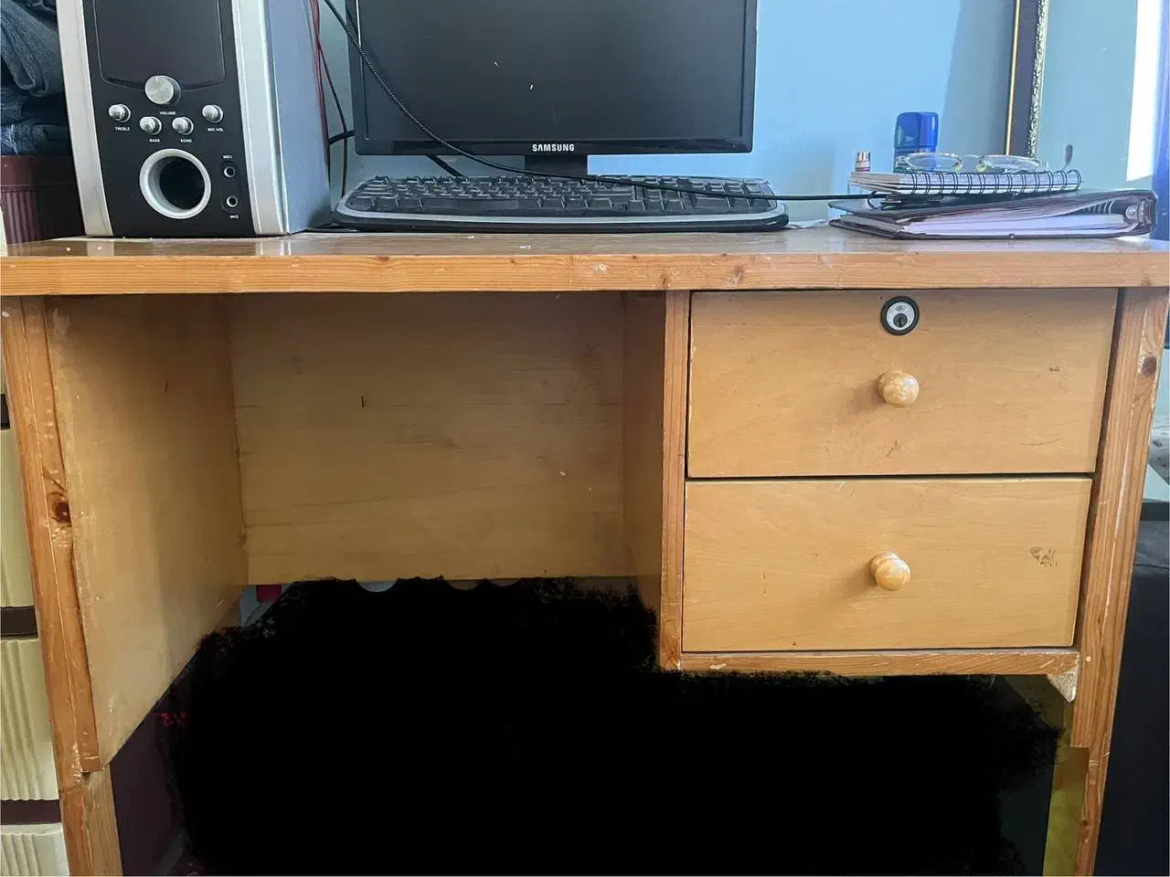 میز تحریر چوبی|میز تحریر و کامپیوتر|بابل, |دیوار