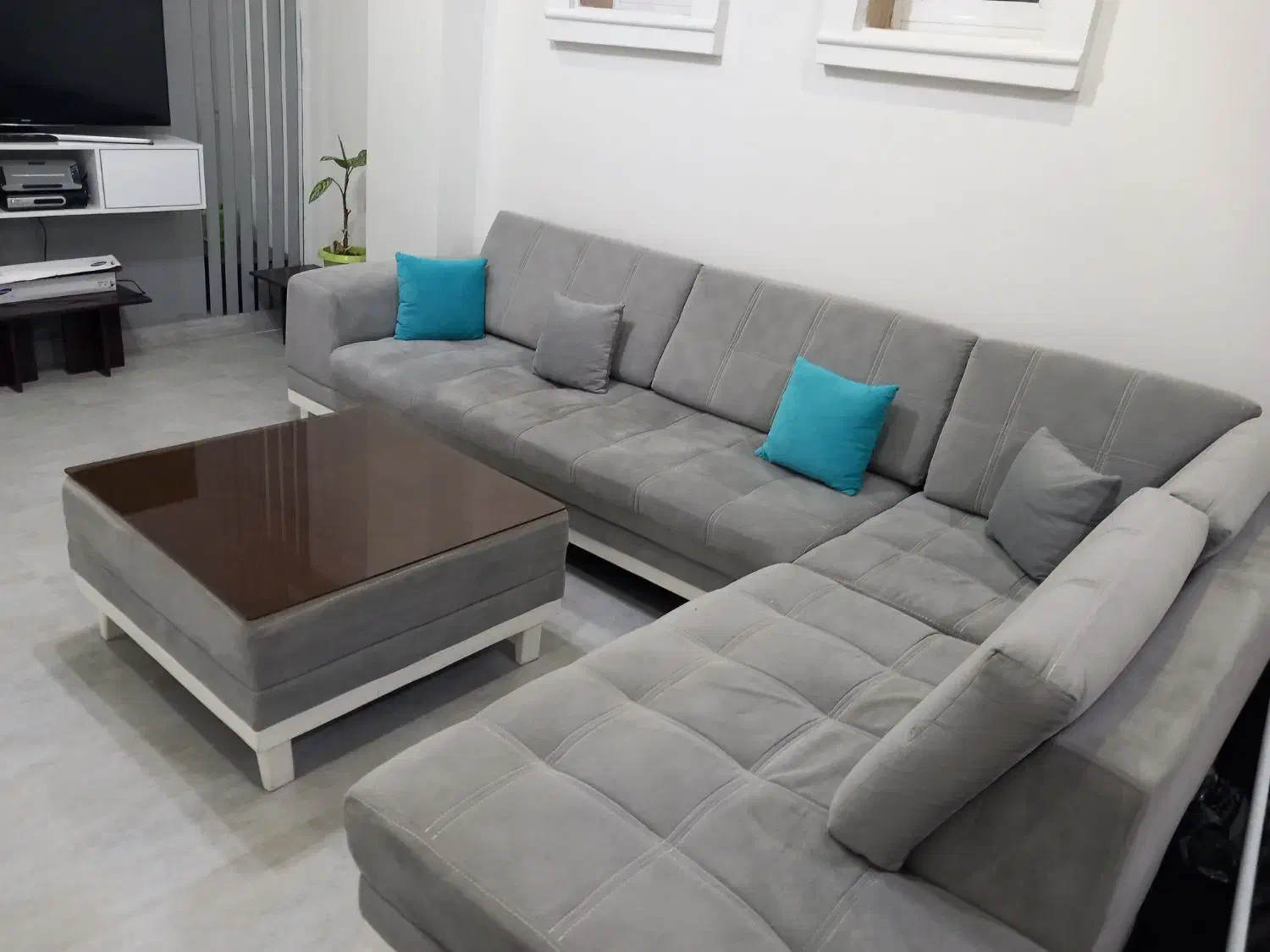 مبل ال ۷ نفره همراه پاف|مبلمان خانگی و میز عسلی|بندر انزلی, لیچارگی حسن رود|دیوار