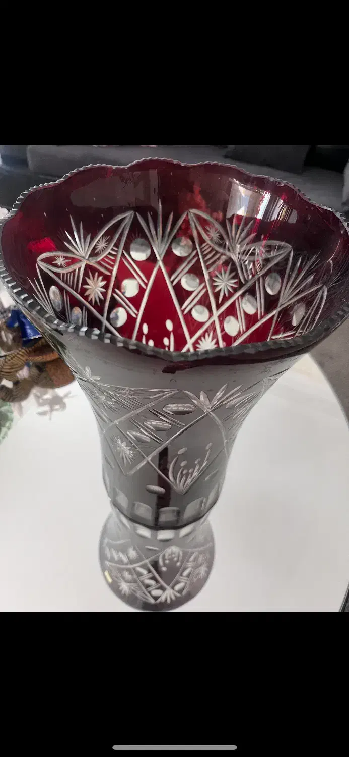 گلدان کریستال بوهم|صنایع دستی و سایر لوازم تزئینی|تهران, هروی|دیوار