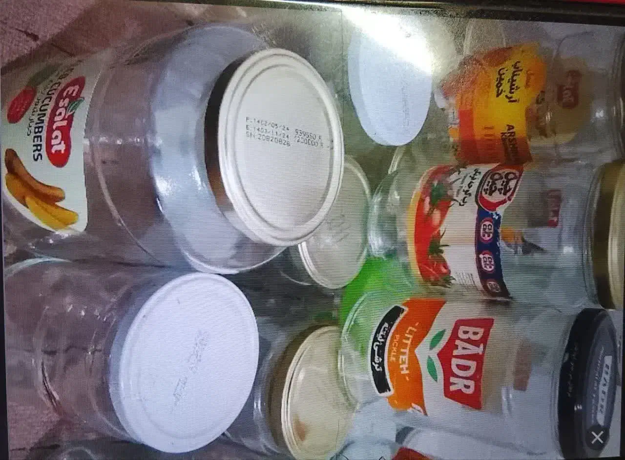 انواع شیشه های خالی ترشی و مربا|ظروف نگهدارنده، پلاستیکی، یکبارمصرف|سمنان, |دیوار