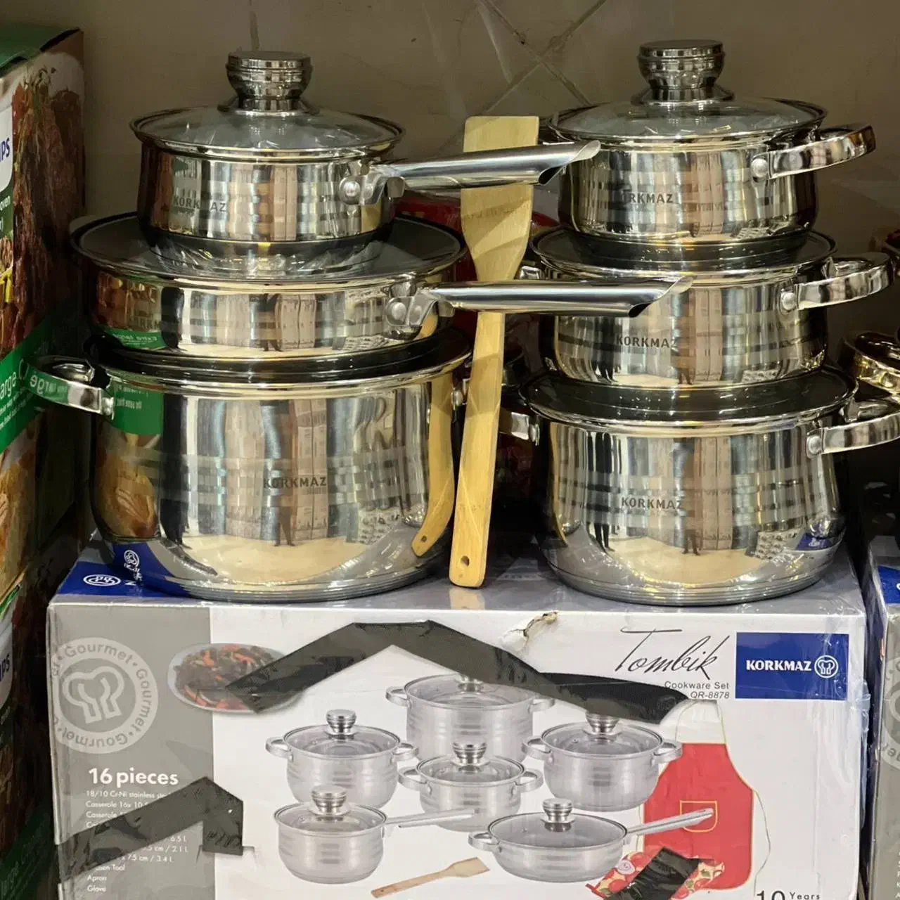 سرویس کامل کرکماز ترکیه قابلمه تابه استیل رژیمی جد|ظروف پخت‌وپز|یزد, |دیوار