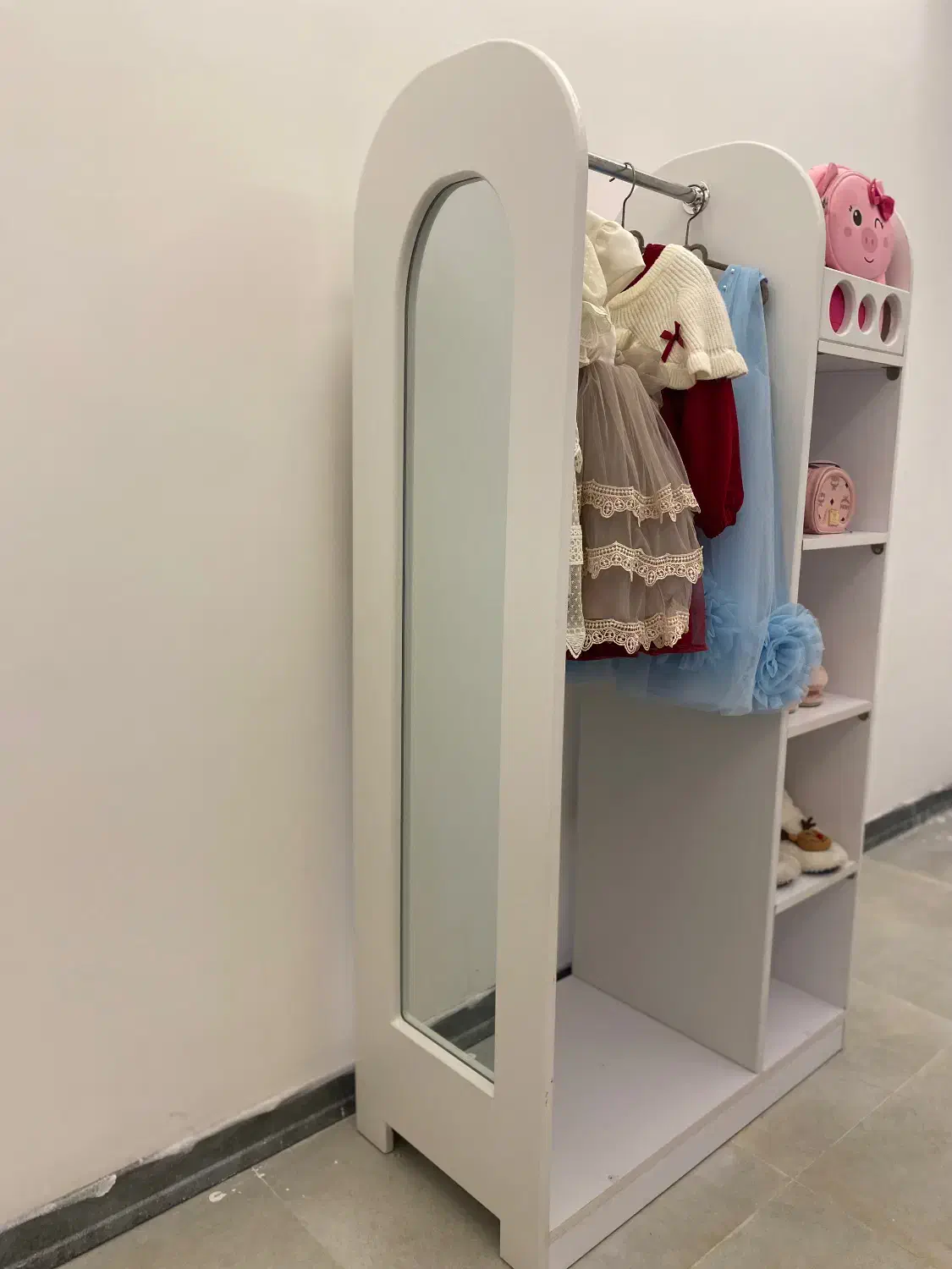 رگال لباس تمام ام دی اف، یه سمت کار آینه قدی داره|جاکفشی، کمد، دراور|نسیم‌شهر, |دیوار