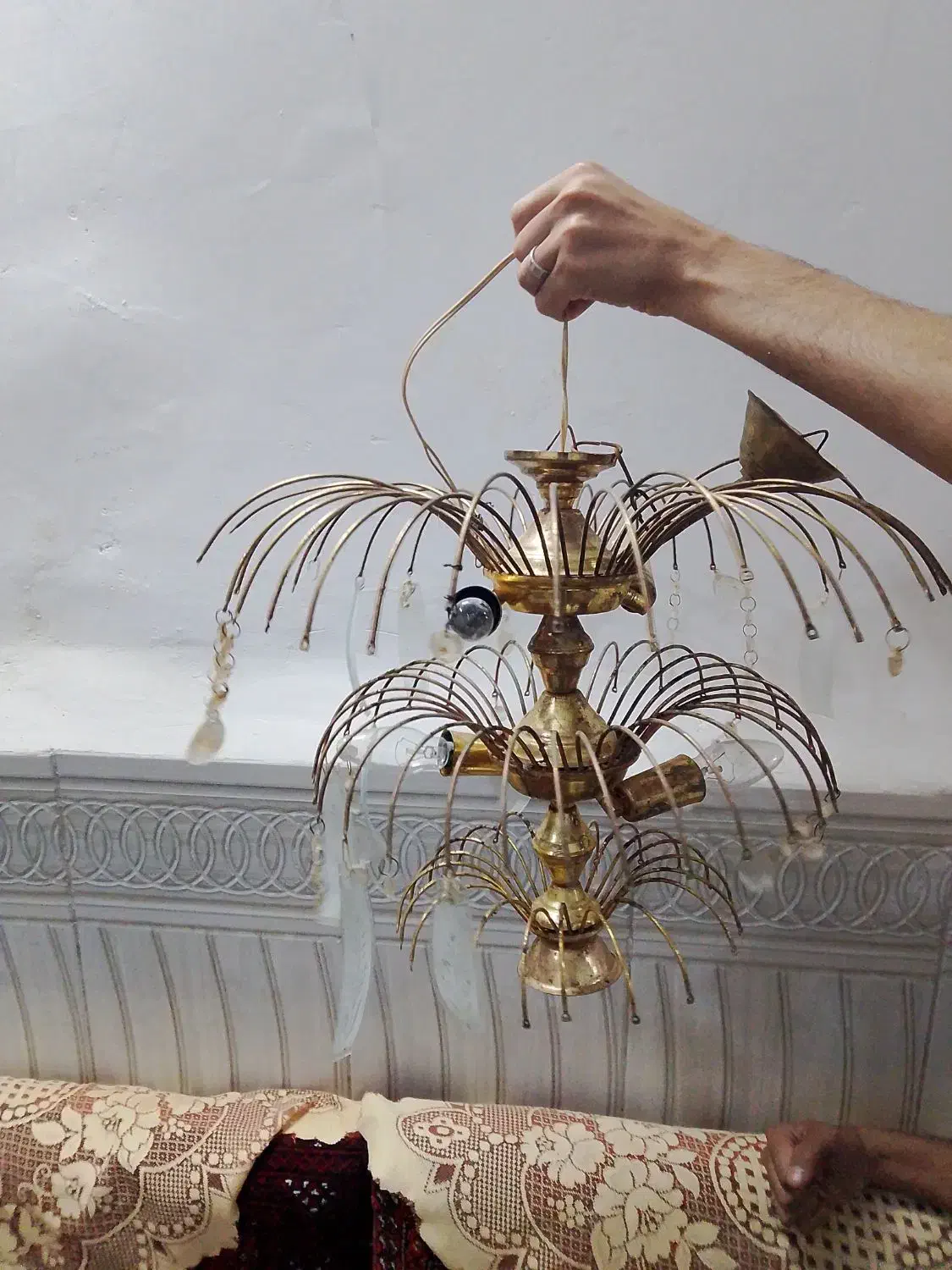 لوستر چراغی|لوستر و چراغ آویز|بیرجند, |دیوار