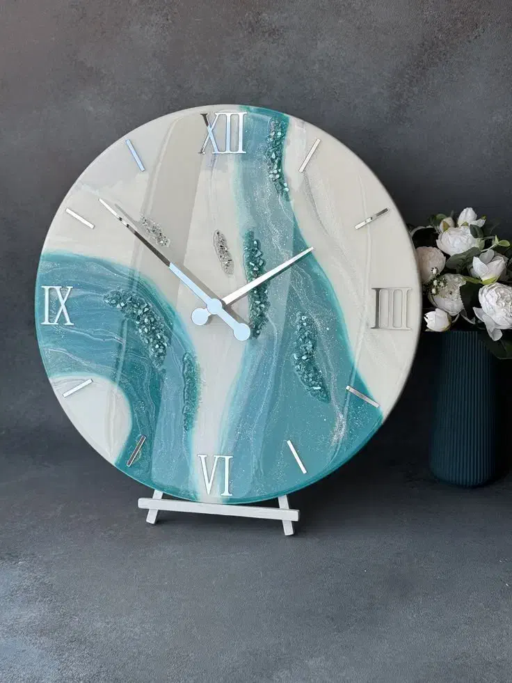 ساعت مدرن رزینی|ساعت دیواری و تزئینی|گرگان, |دیوار