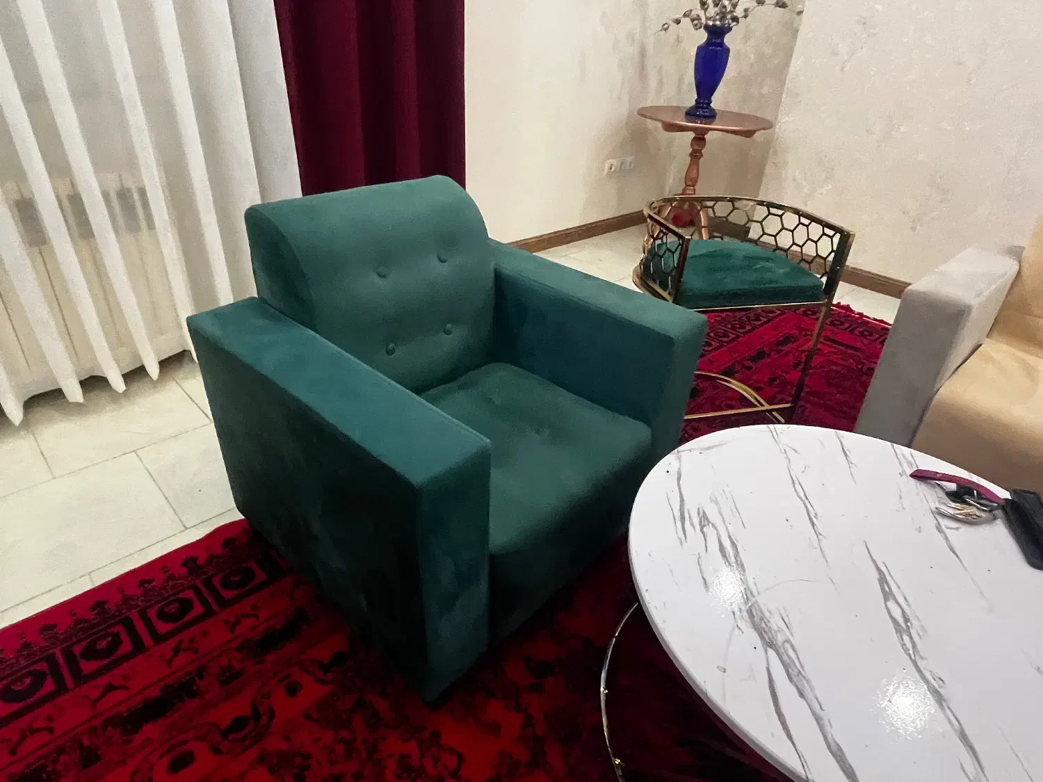 مبل نیم ست|مبلمان خانگی و میز عسلی|رباطکریم, پیغمبر|دیوار