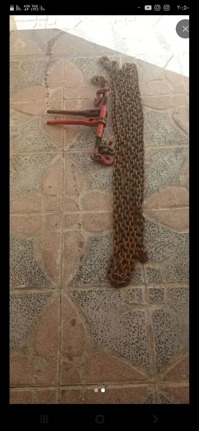 زنجیر ۹ متری برای کانتینر وتریلی مارک امریکای|قطعات یدکی و لوازم جانبی|همدان, |دیوار