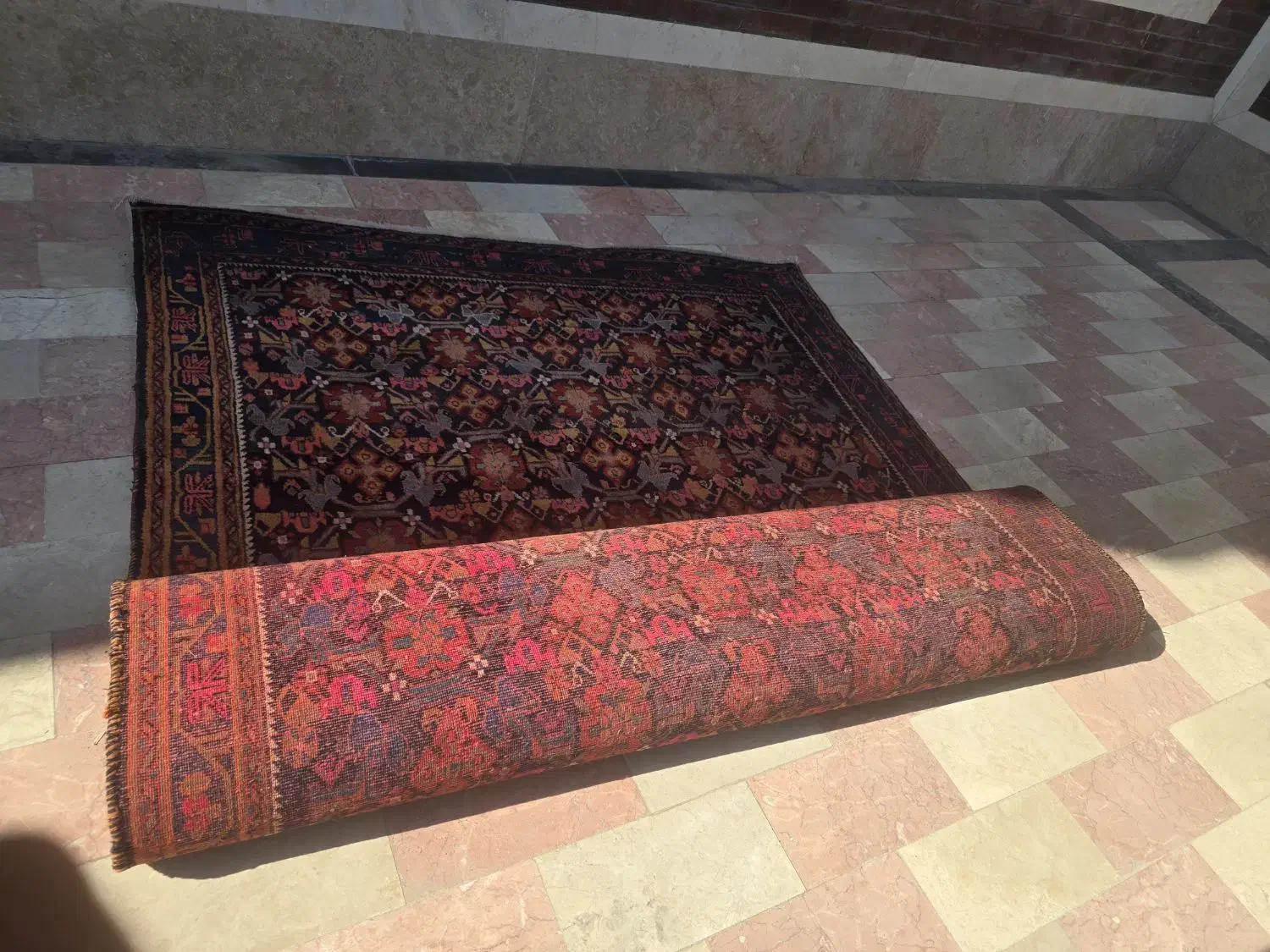 قالی دست باف اسفندقه ای|فرش|کرمان, |دیوار