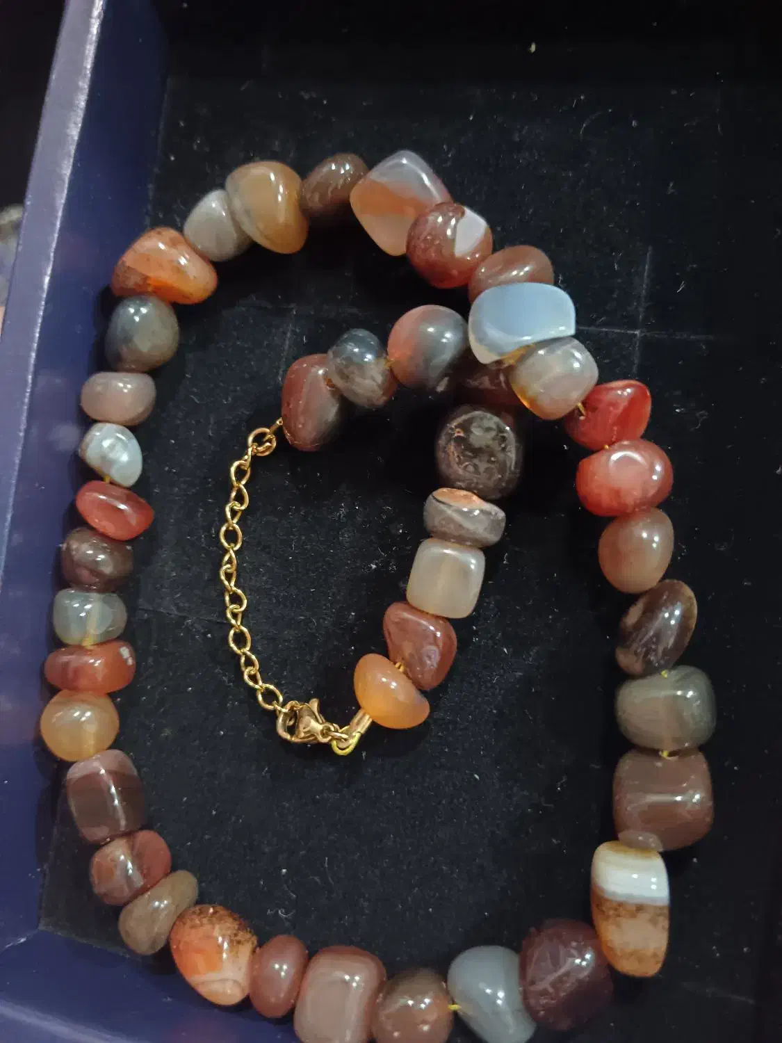 گردنبند عقیق سرخ لایه ای|جواهرات|ساری, |دیوار