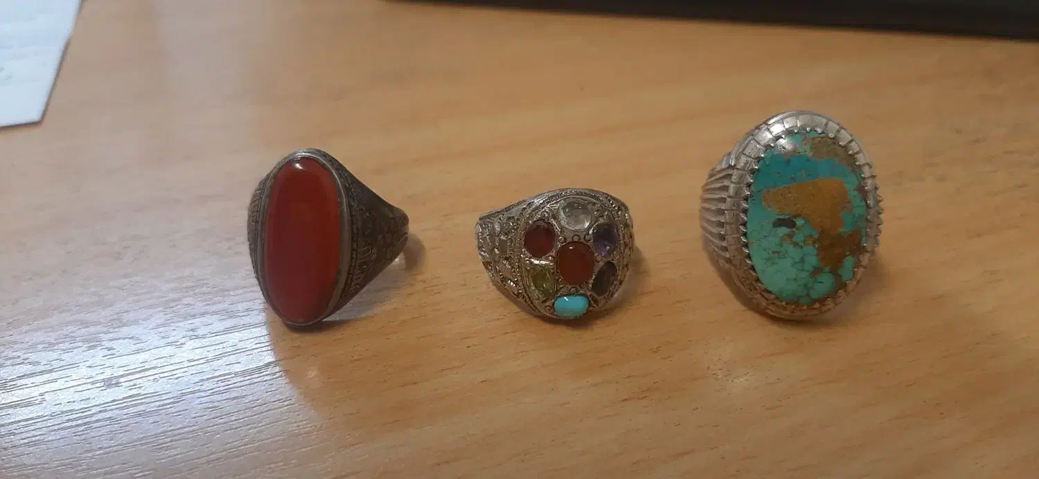 فروش سه عدد انگشتر نقره|جواهرات|شیراز, شهرک فرهنگیان|دیوار