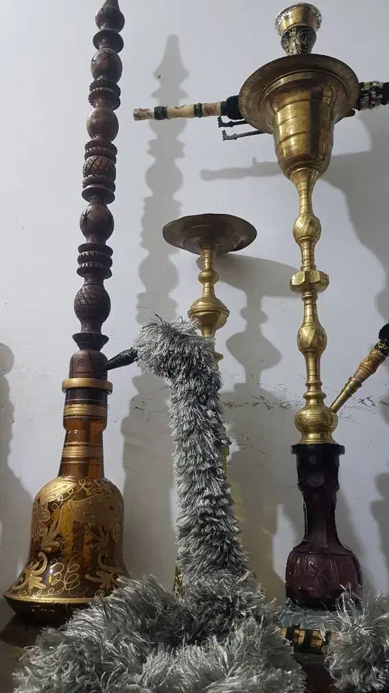 قلیون برنجی و چوبی|کلکسیون و سرگرمی|قدس, شهرقدس|دیوار