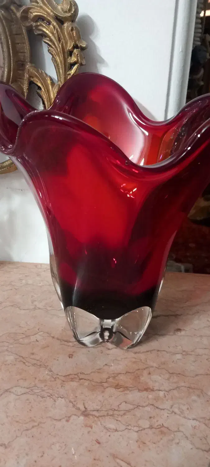 گلدان کریستال چک قدیمی|کلکسیون اشیاء عتیقه|تهران, سهروردی|دیوار