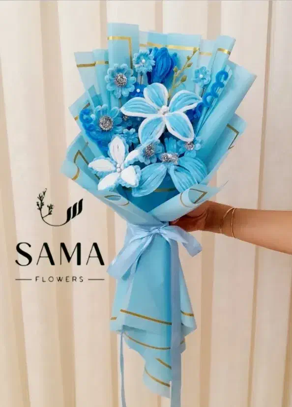 دسته گل پیپ پاکنی آماده ارسال|گل مصنوعی|اردبیل, |دیوار