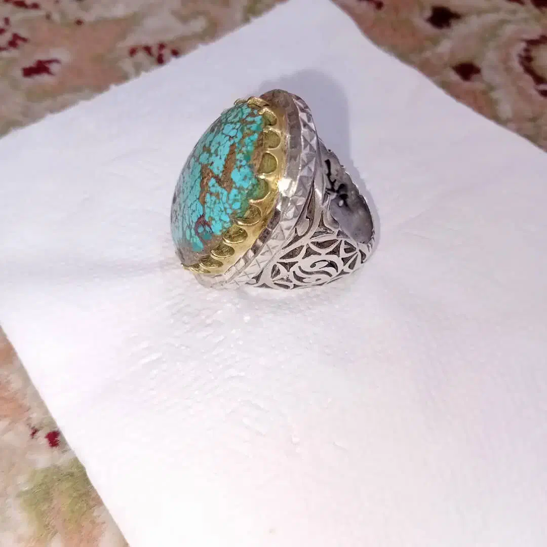 انگشتر فیروزه نیشابوری گرمی ۲۵۰هزارتومان|جواهرات|کرمانشاه, |دیوار