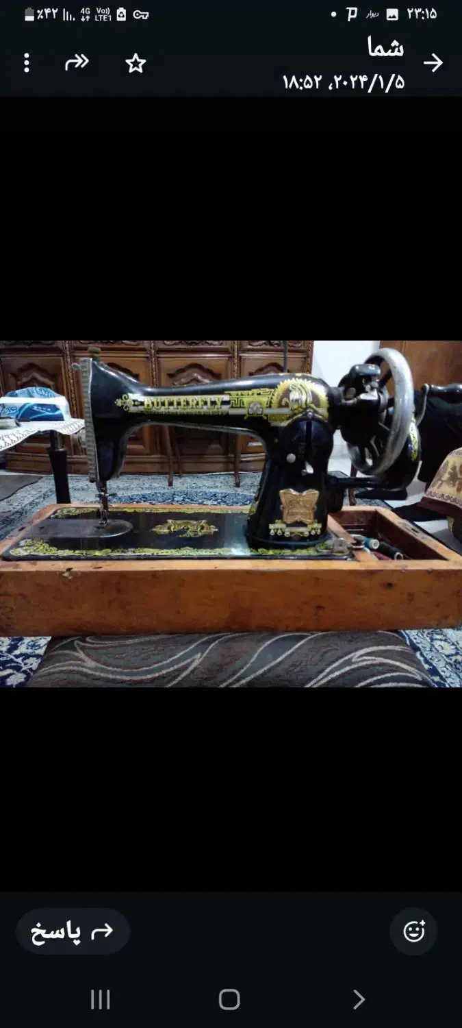 چرخ خیاطی دستی|کلکسیون اشیاء عتیقه|رشت, توشیبا|دیوار