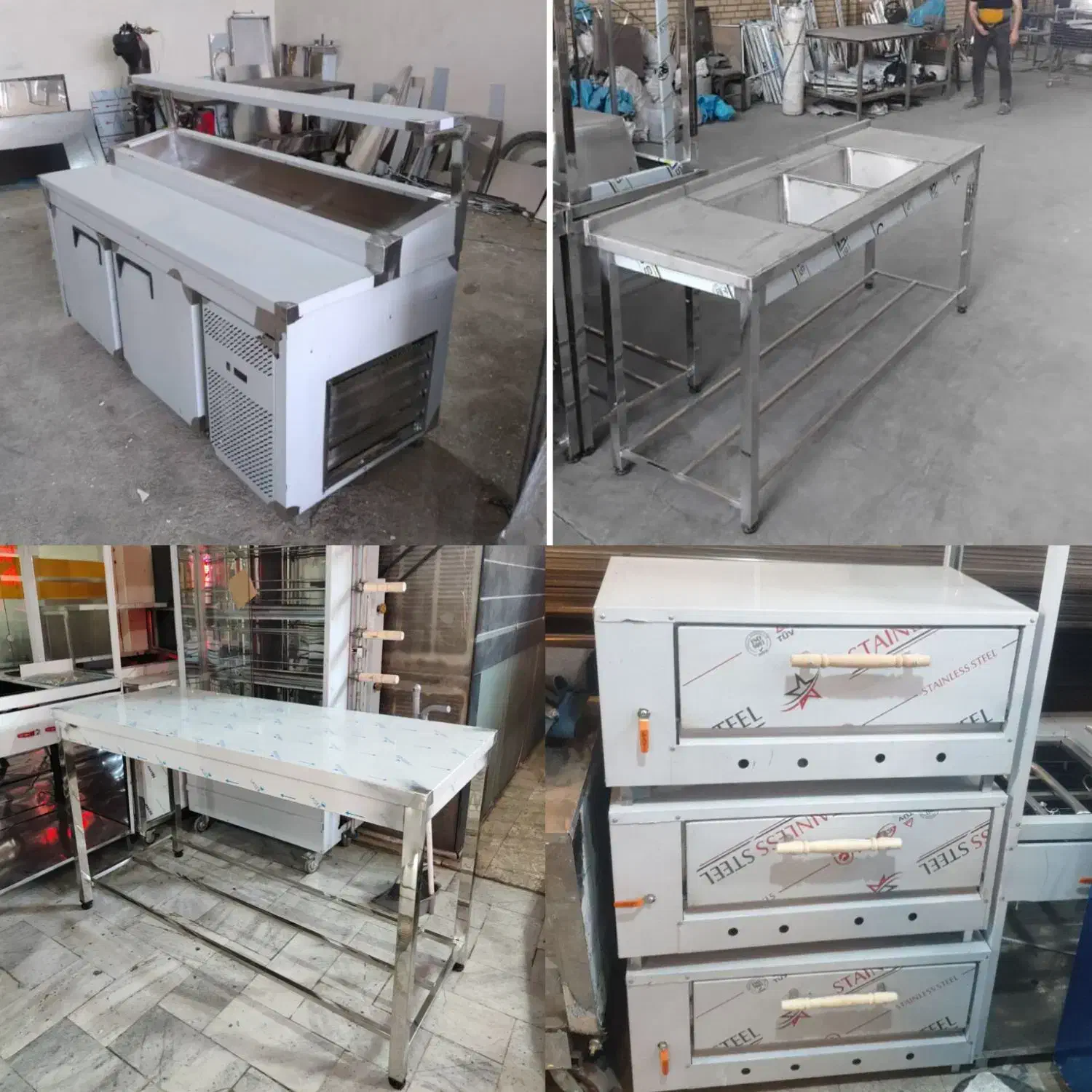 میزکارx5فر پیتزاD4تاپینگ سردJ6سینک ظرفشوییT10g|کافی‌شاپ و رستوران|قزوین, |دیوار