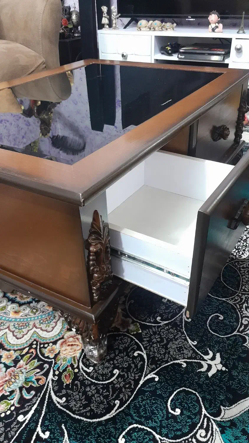 جلومبلی وعسلی ۳تا چوب گردو|مبلمان خانگی و میز عسلی|تنکابن, |دیوار