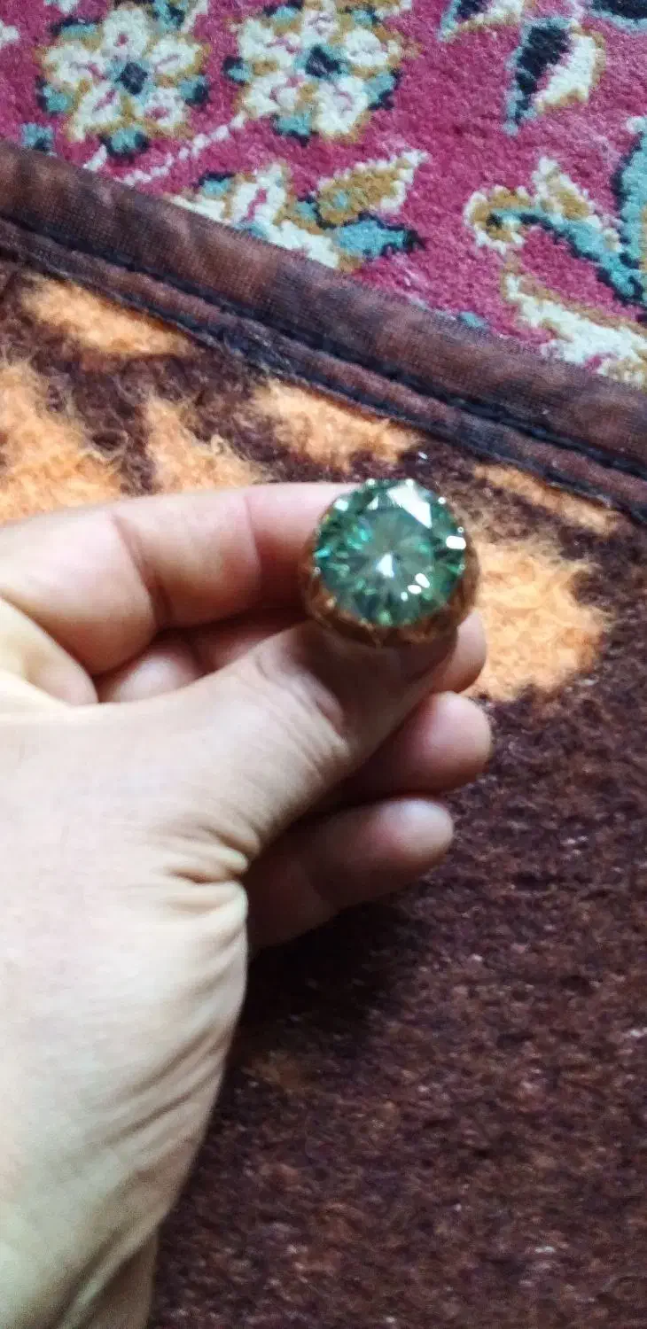 انگشتر نقره جواهری موزانایت روسی|جواهرات|قم, شاه احمد قاسم|دیوار