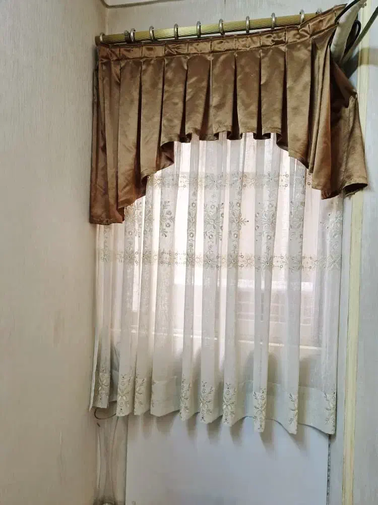 2عدد پرده درب و پنجره با میل پرده ها|پرده، رانر، رومیزی|گرگان, |دیوار