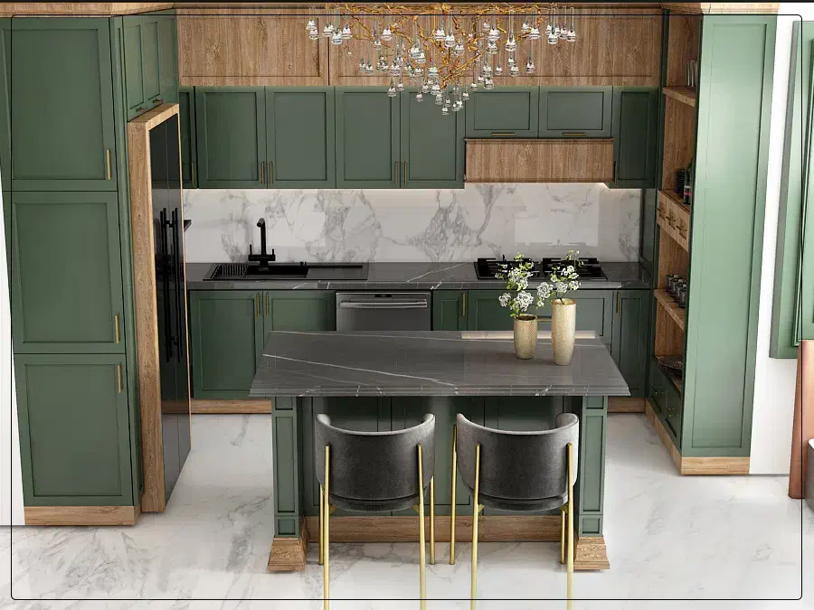 طراحی سه بعدی دکوراسیون کابینت تری دی مکس تریدی 3d|خدمات پیشه و مهارت|تهران, استاد معین|دیوار