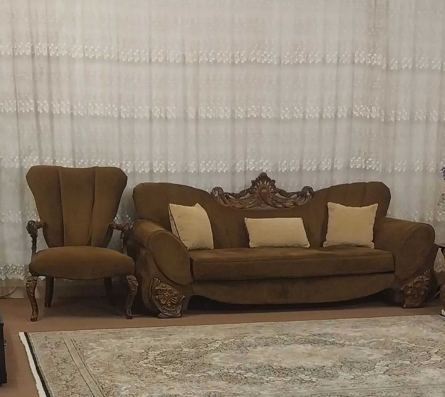 مبل ۷ نفره|مبلمان خانگی و میز عسلی|ری, دولت‌آباد|دیوار