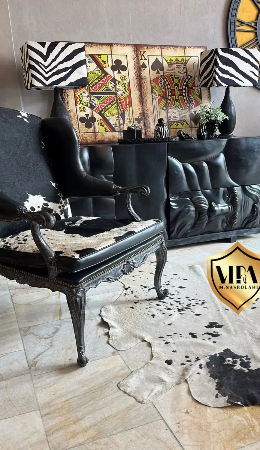 مبل تکی با پوست چرم گاو|مبلمان خانگی و میز عسلی|پردیس, شهرک صنعتی خرمدشت فاز ۷|دیوار