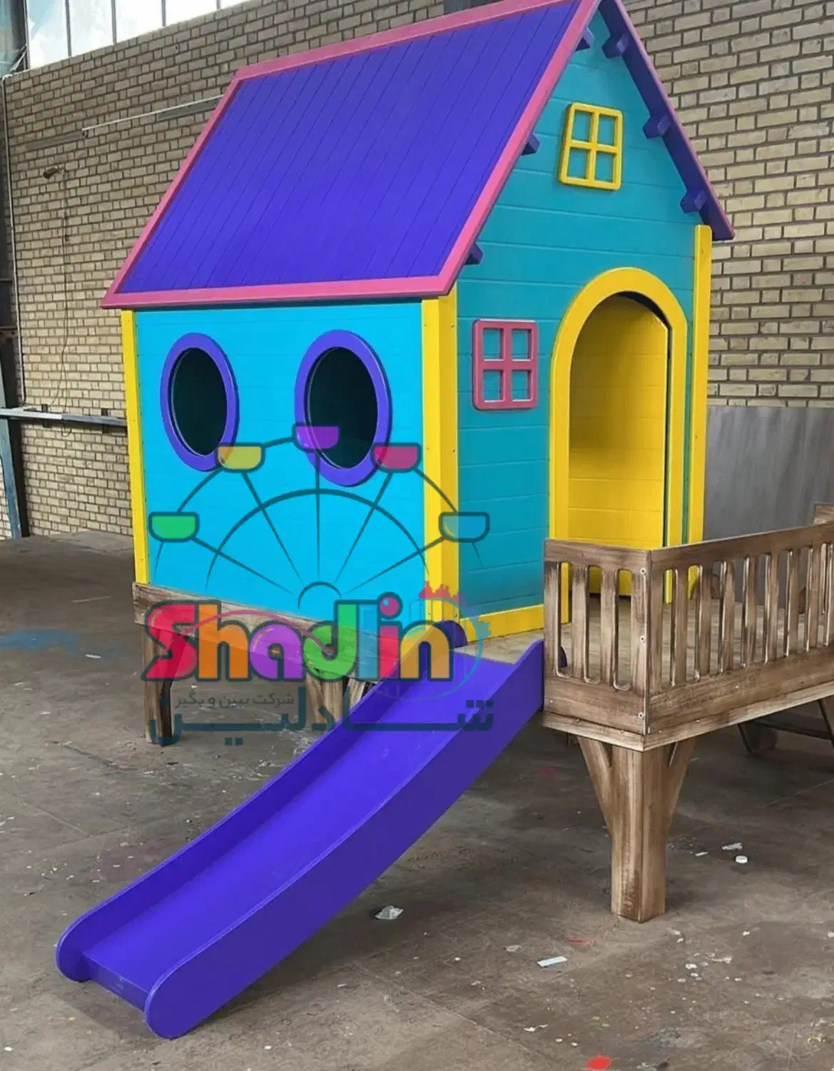 کلبه سرسره دار/خانه بازی چوبی/راه اندازی/شادلین|اسباب‌‌بازی|رامسر, |دیوار