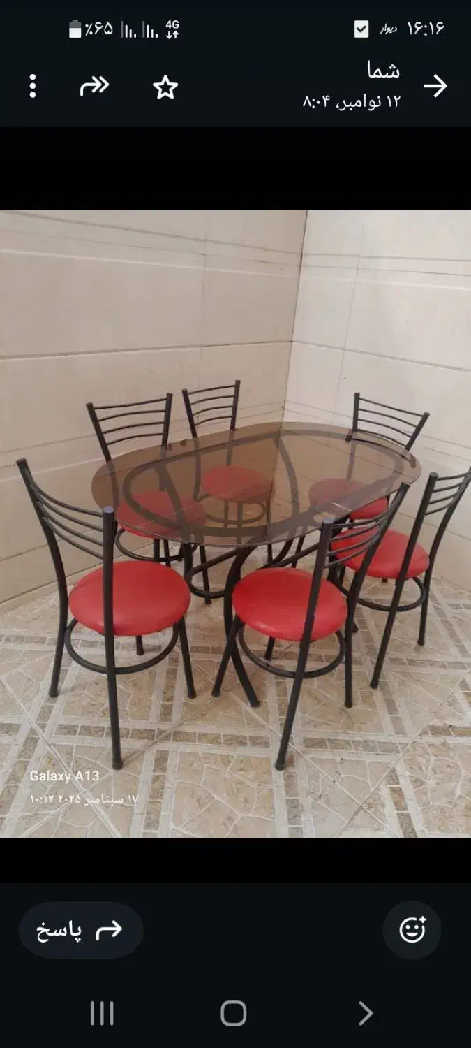 میز غذا خوری|میز و صندلی غذاخوری|لاهیجان, شهرک سلمان فارسی|دیوار