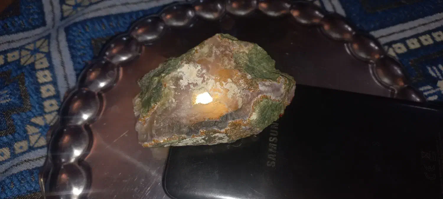 سنگ عقیق سلیمانی شجر|کلکسیون اشیاء عتیقه|اصفهان, ارغوانیه|دیوار