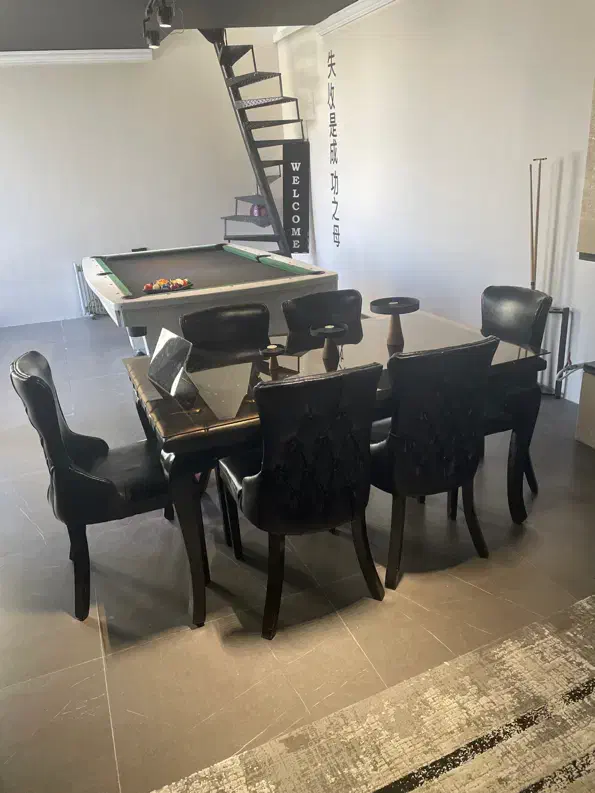 مبل و میز ناهار خوری چرم چستر سفاشی|میز و صندلی غذاخوری|رودهن, |دیوار