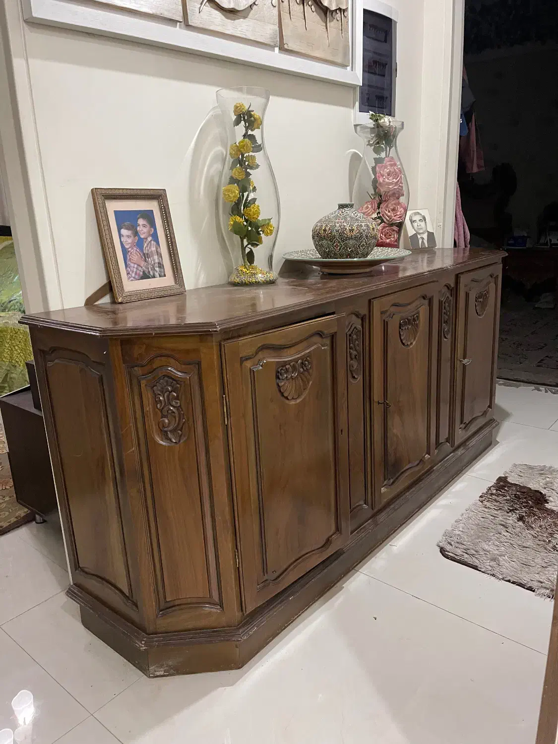 میز کنسول چوب گردو|بوفه، ویترین، کنسول|تهران, پردیسان|دیوار