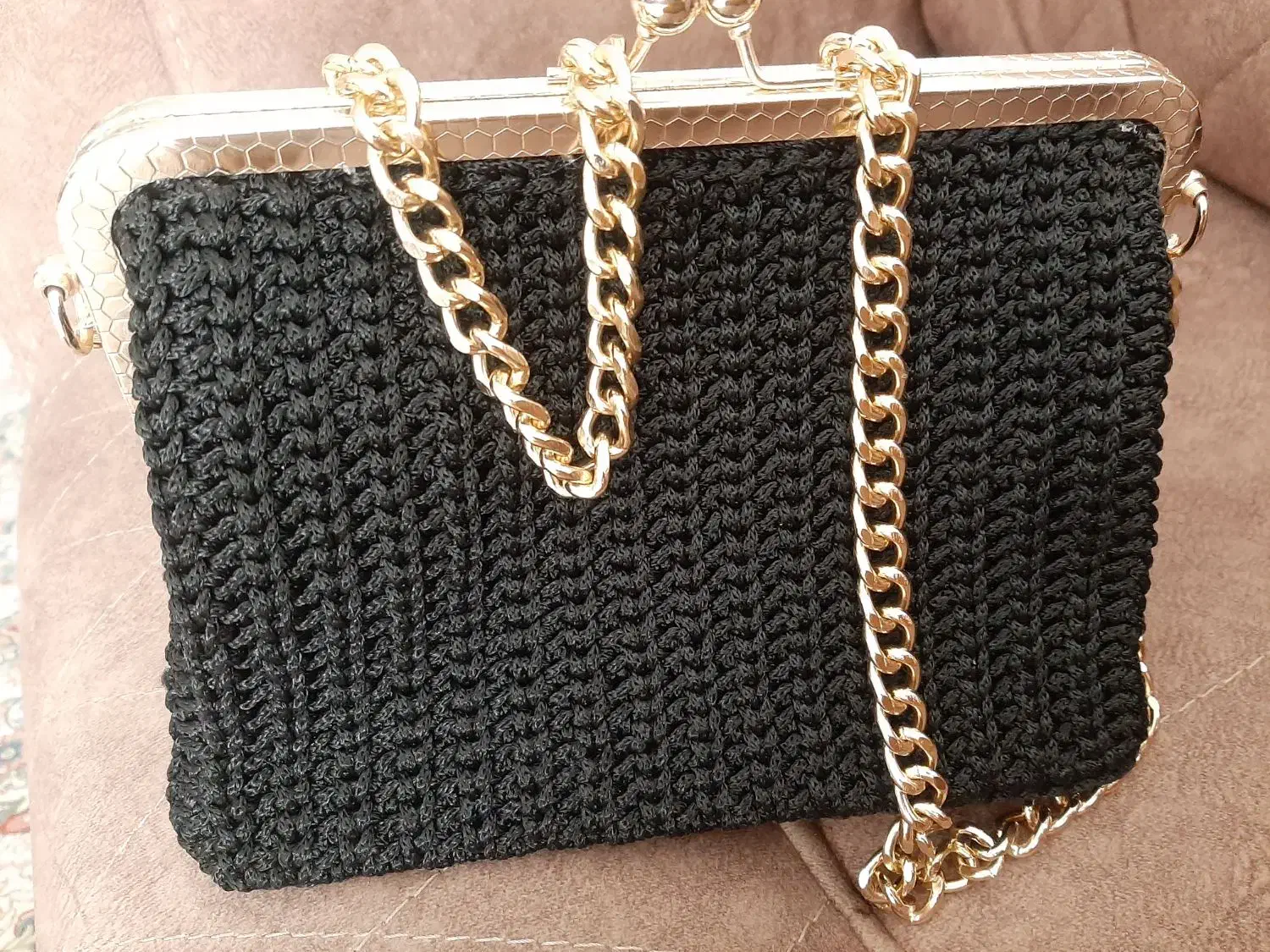 کیف مکرومه فروشی کار دست خودمه تازه بافتش|کیف، کفش، کمربند|کرمان, |دیوار