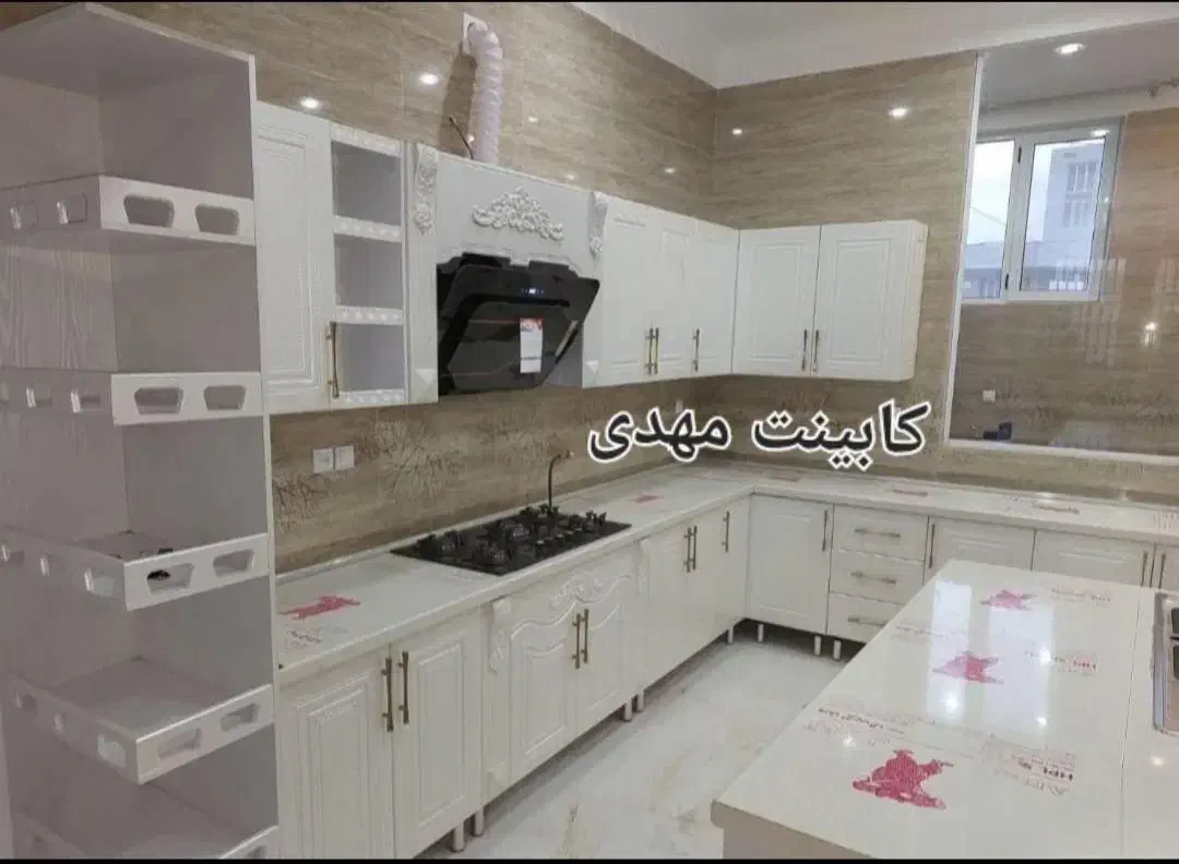 کابینت سفارشی هایگلاس سفید چوب کد۲۰۲۰۱۲|مصالح و تجهیزات ساختمان|لاهیجان, گلستان|دیوار