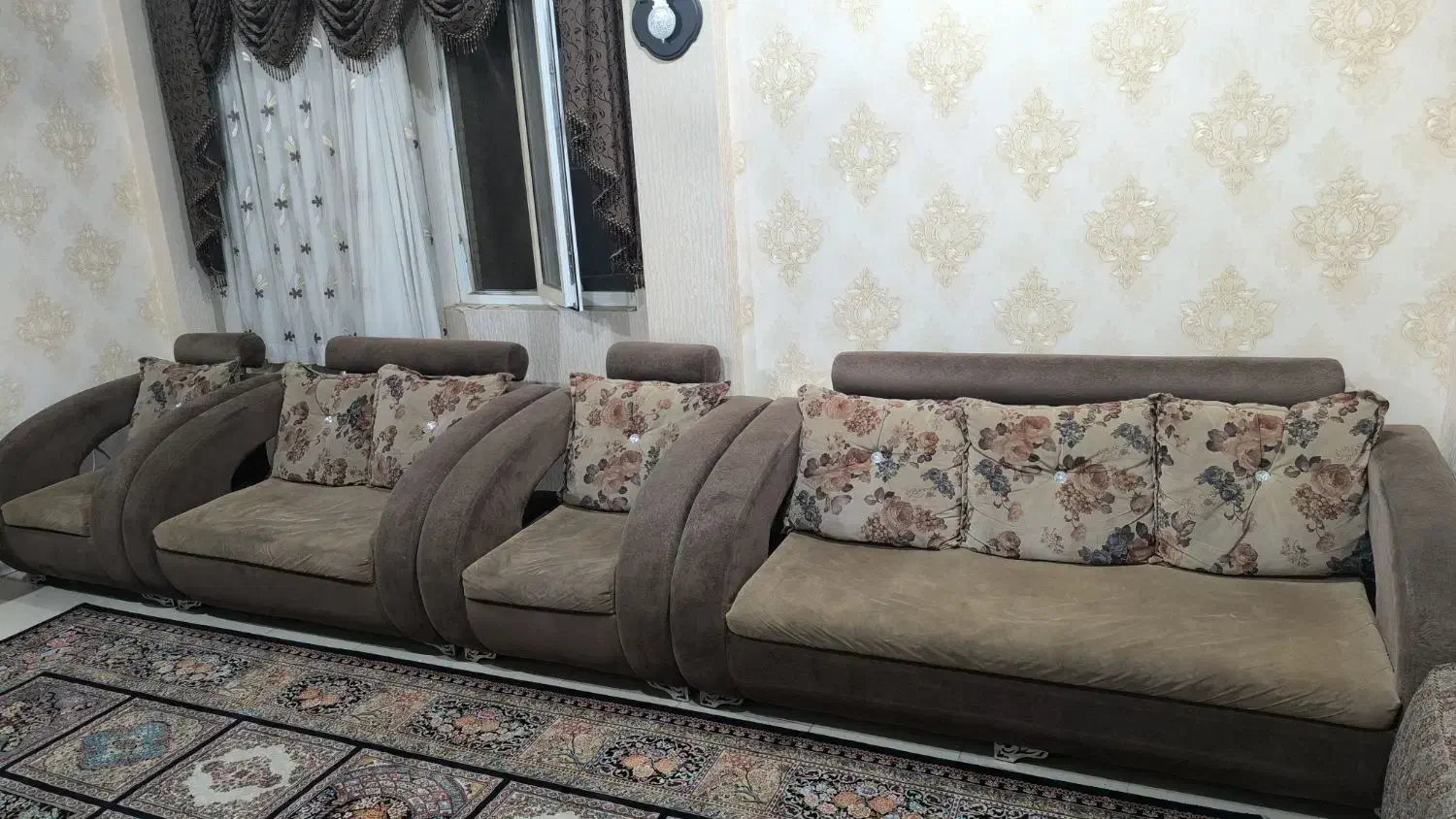 مبل ۷ نفره راحتی|مبلمان خانگی و میز عسلی|بافق, |دیوار