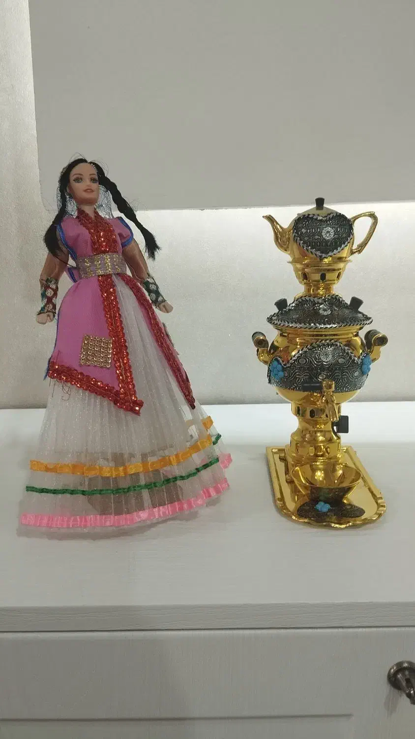 عروسک با لباس محلی و سماور|اسباببازی بچه|قرچک, باقرآباد|دیوار