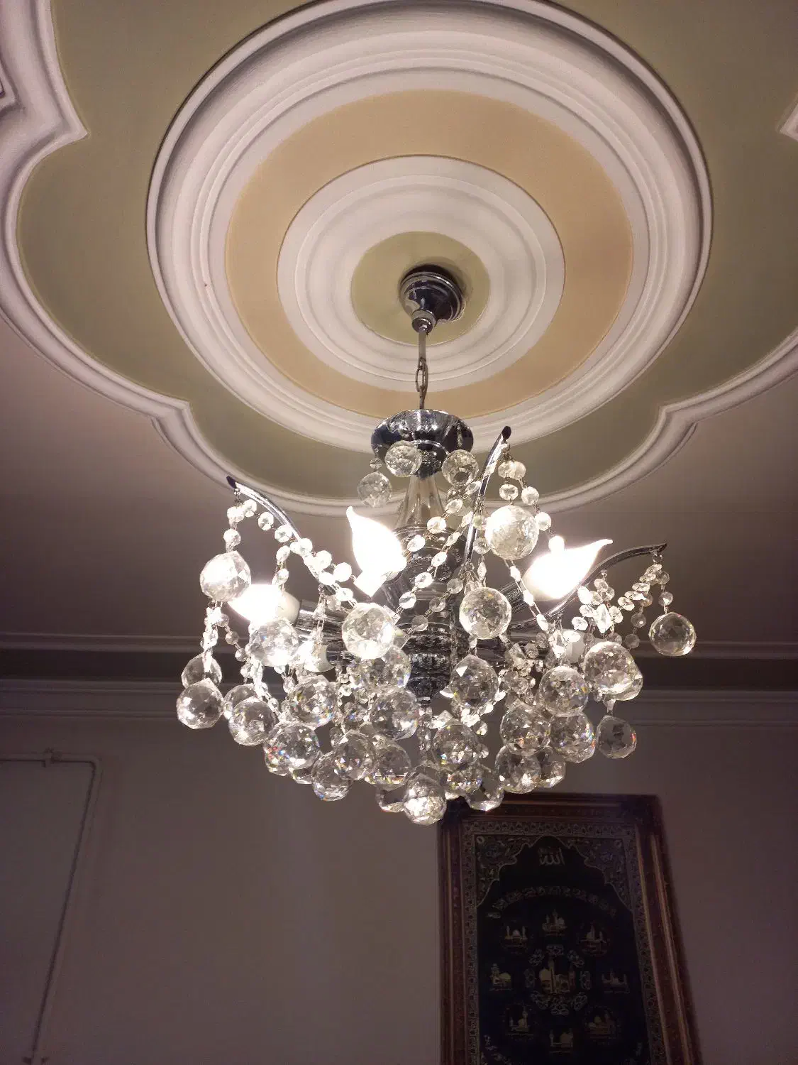 لوستر کریستال ۶ شاخه|لوستر و چراغ آویز|ارومیه, |دیوار