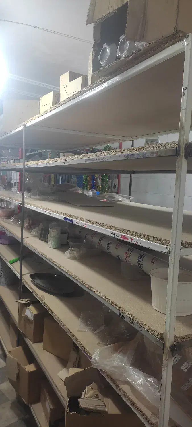 فروش قفسه دو طرفه فلزی ساخته شده با قوطی|کتابخانه، شلف، قفسههای دیواری|یاسوج, |دیوار