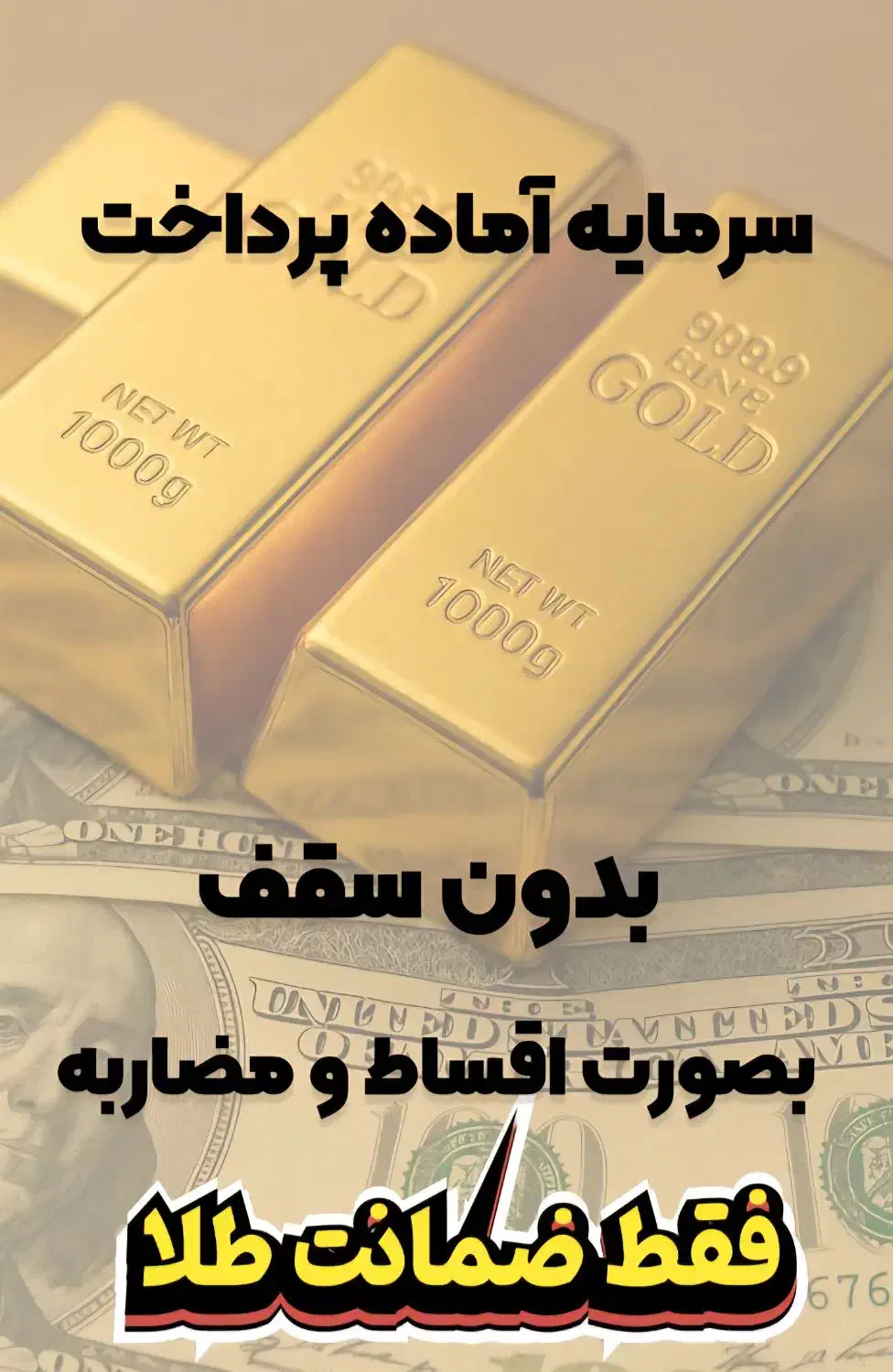 سرمایه آزاد بدون سقف با ضمانت طلا|خدمات مالی، حسابداری، بیمه|شیراز, وصال|دیوار