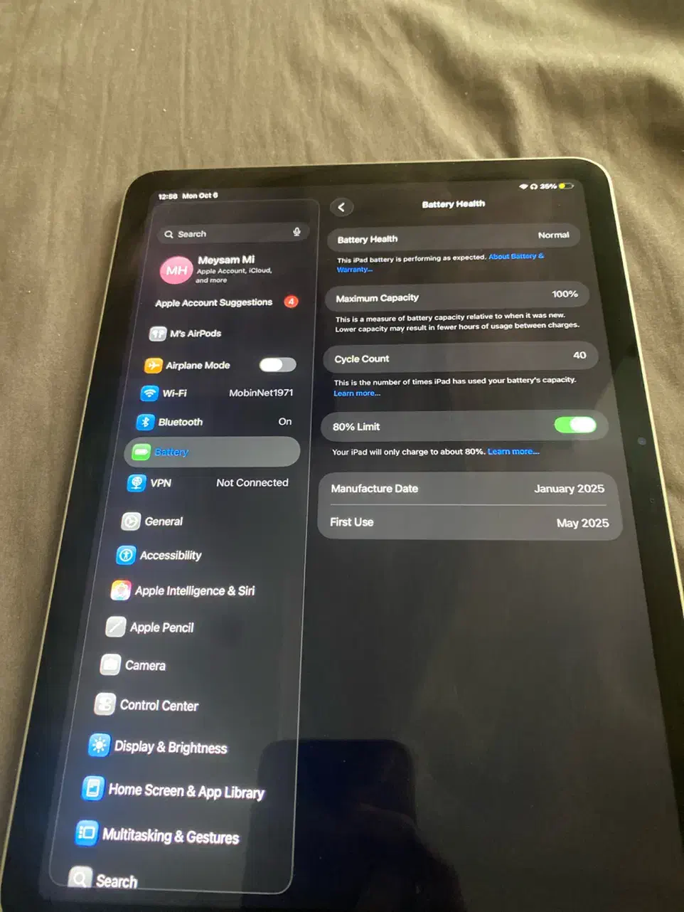 Ipad air2025 (m3)|تبلت|تهران, شهرک چیتگر|دیوار