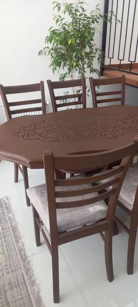 میز ناهار خوری|میز و صندلی غذاخوری|شاندیز, |دیوار