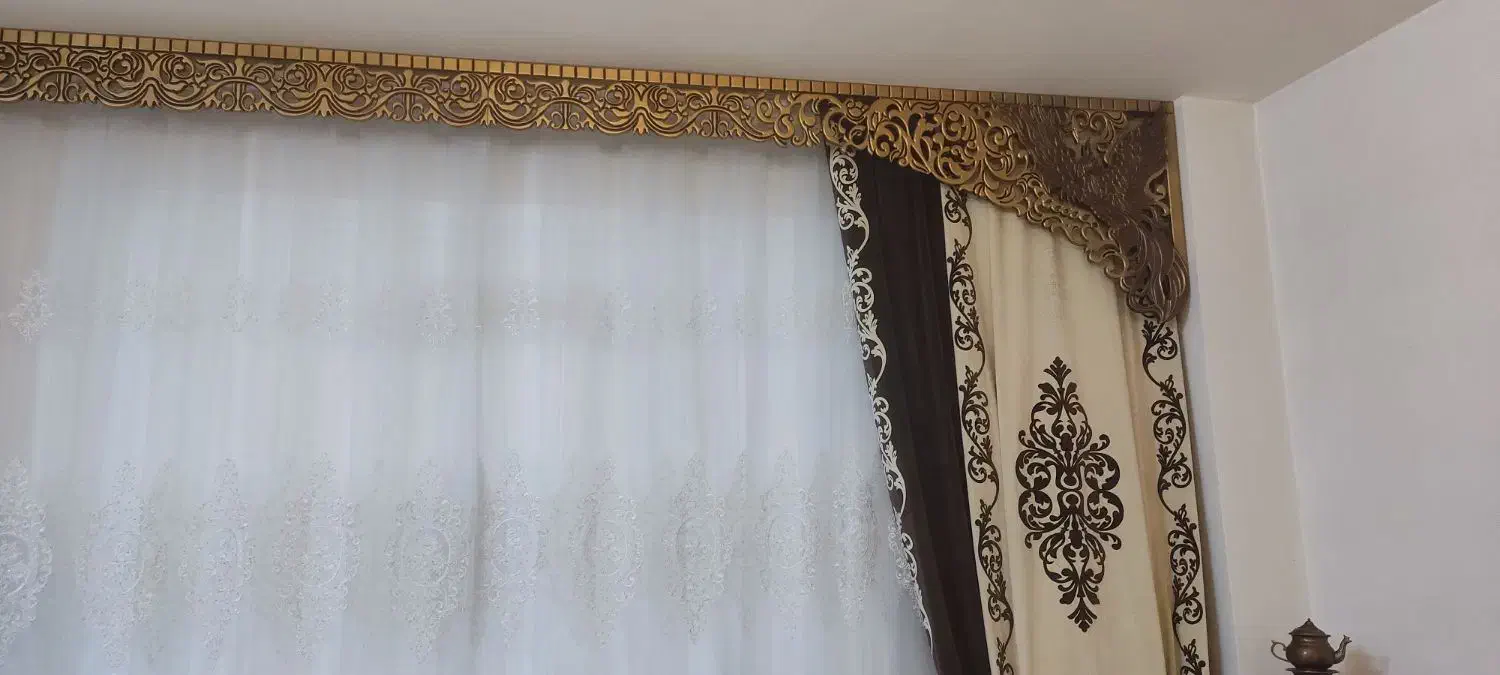 پرده به همراه شال و کتیبه|پرده، رانر، رومیزی|ملایر, |دیوار